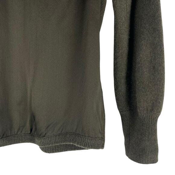 Magaschoni Cashmere Silk Long Sleeve Cardigan Dark Green Size XS - Picture 8 of 9